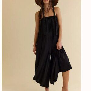 Free People Black Strapless Jumpsuit